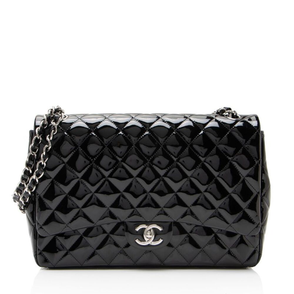 Chanel Patent Leather Classic Maxi Double Flap Bag